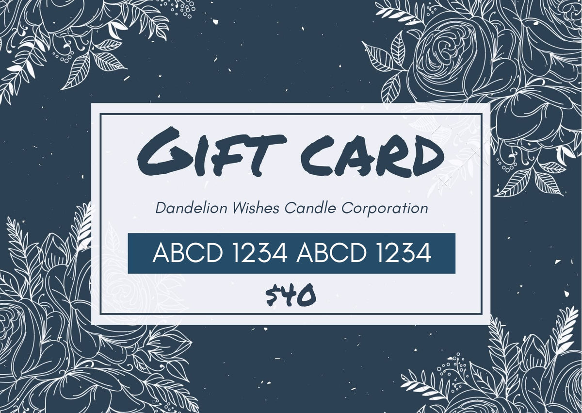 Dandelion Wishes Candle Co. Gift Card Dandelion Wishes Candle Corporation