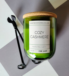 Green Glass Jar Candle with Fitted Cork Lid