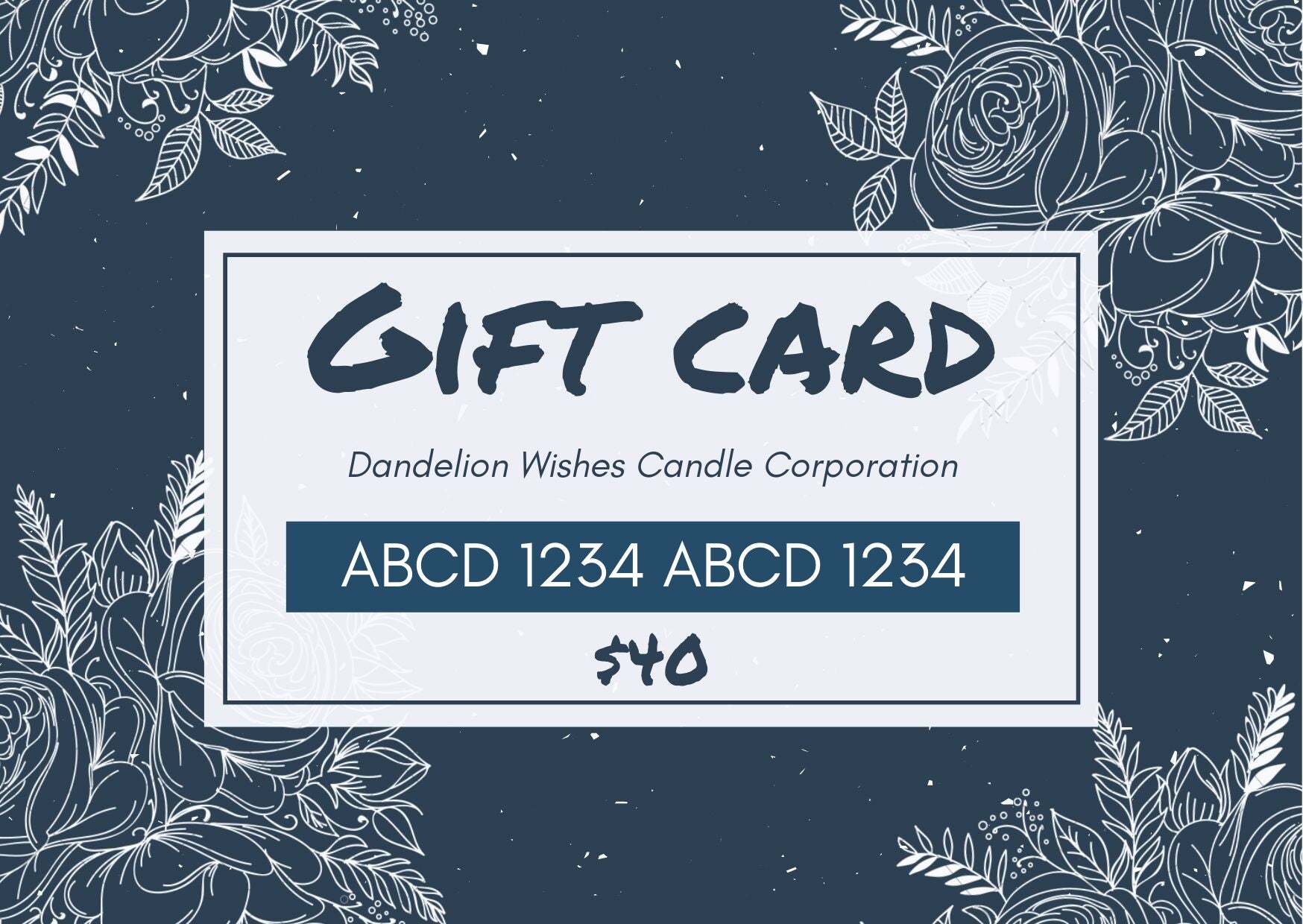 Dandelion Wishes Candle Co. Gift Card